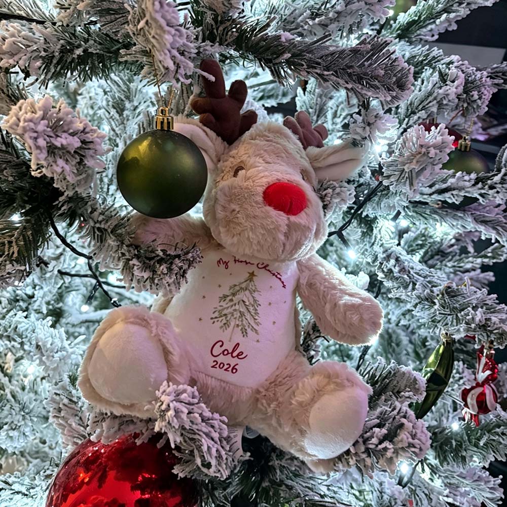 Personalized Christmas Reindeer Christmas Soft Toy for Gifts | MCGift374