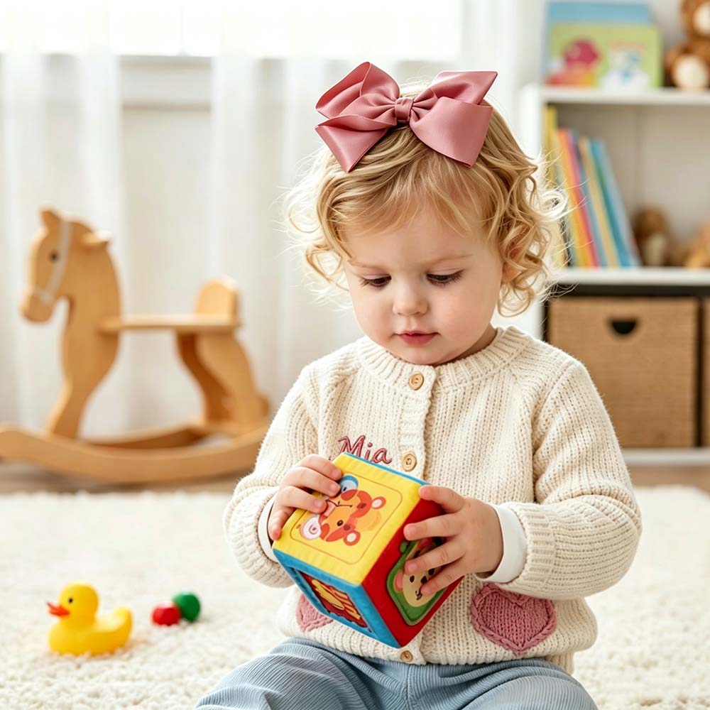 Personalized Embroidered Baby Heart Cardigan | CWBaby521