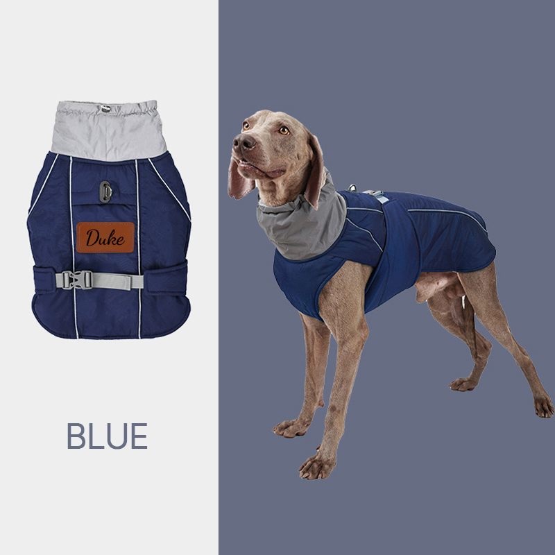 Personalized Warm Puppy Waterproof Reflective Jacket | BKPet39