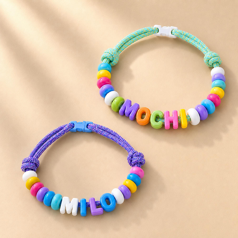 Personalized Handmade Beaded Adjustable Buckle Dog Collar | BKPet573