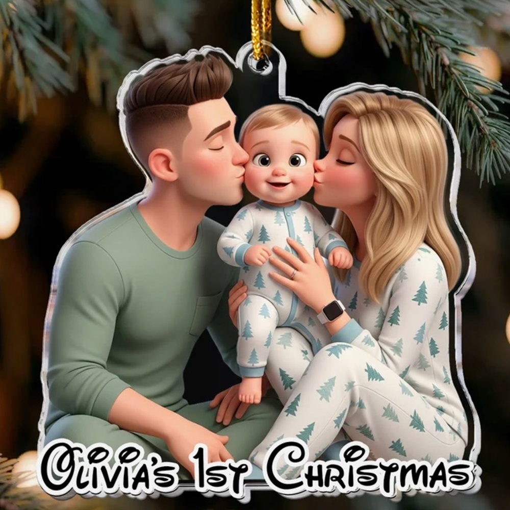 Personalized Acrylic Family First Christmas Ornaments | MCGift377
