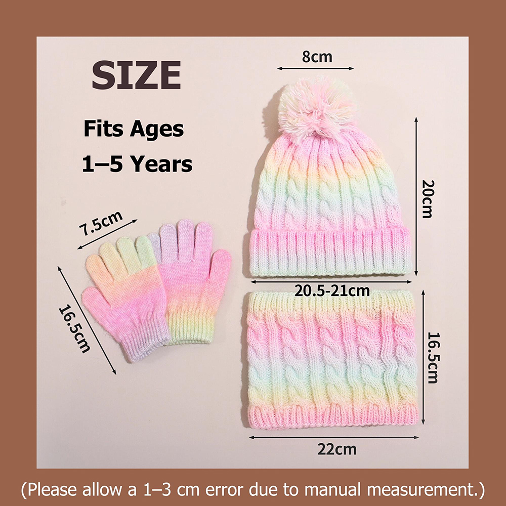 Personalized Hand Embroidered Gradient Knit Winter Outfit Set | HSKid86