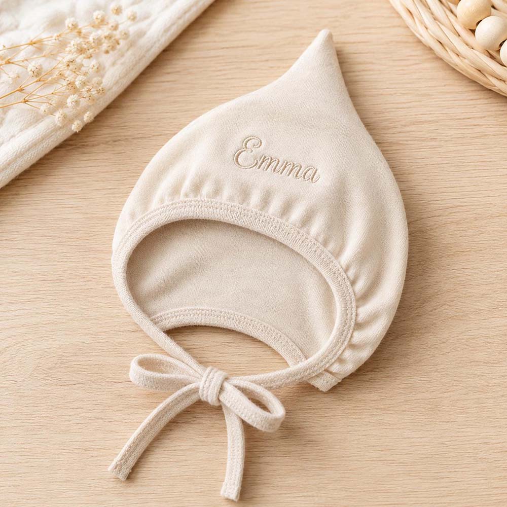 Personalized Embroidered Newborn Coming Home Baby Pixie Bonnet | HSKid88