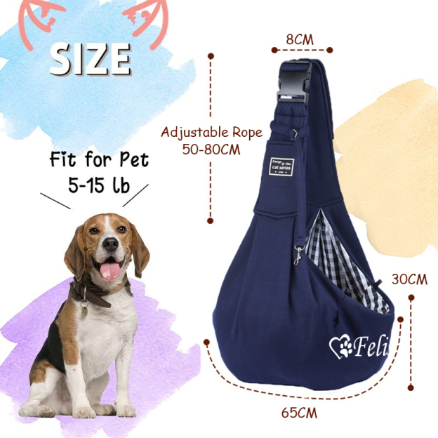 Personalized Pet Hands Free Sling Carrier | BKPet43