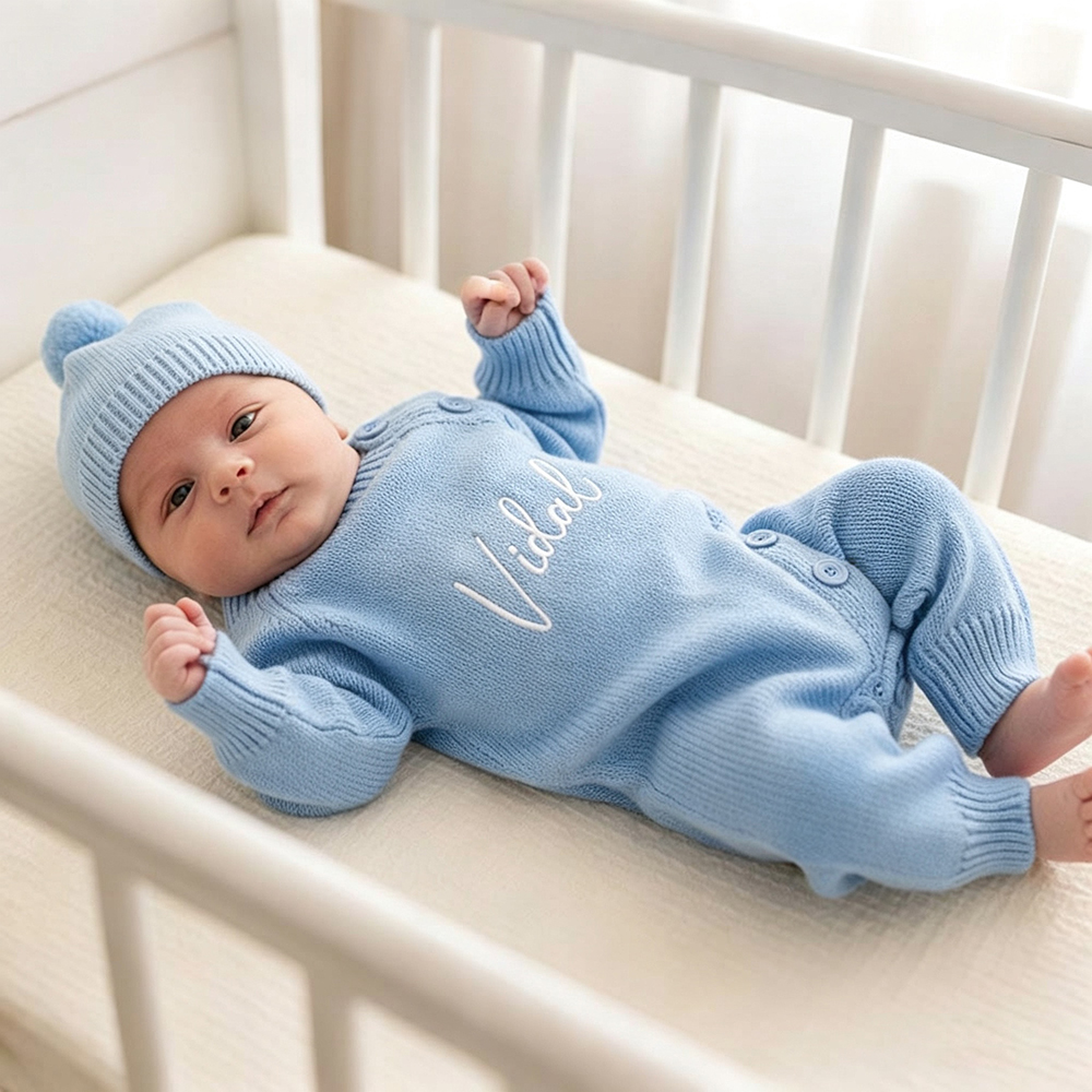 Personalized Embroidered Kids Color Romper Set | inSet13
