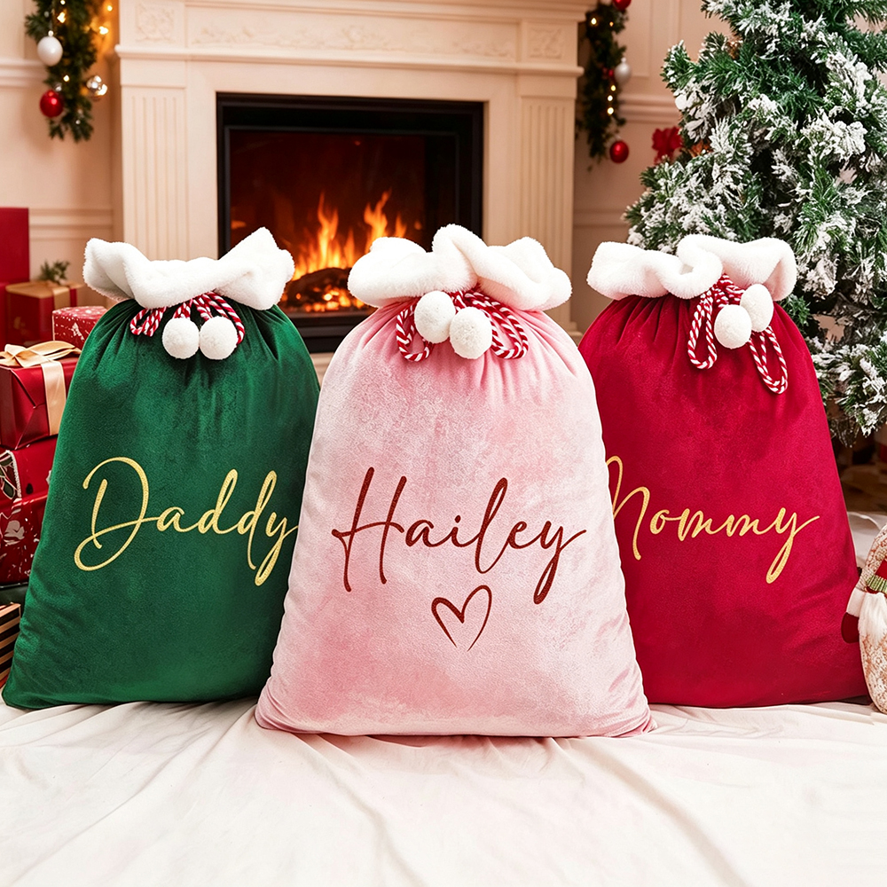 Personalized Christmas Velvet Santa Sack for Gifts | MCGift102