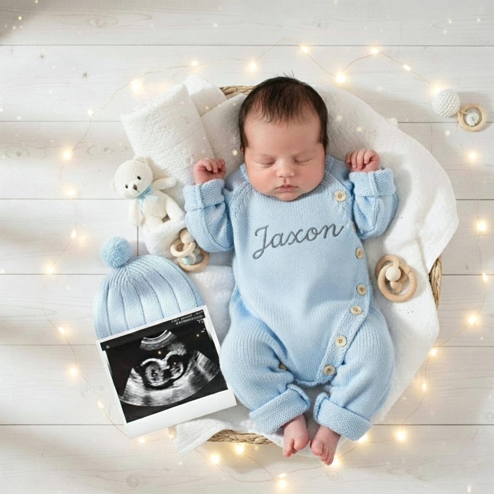 Personalized Embroidered Kids Color Romper Set | inSet13