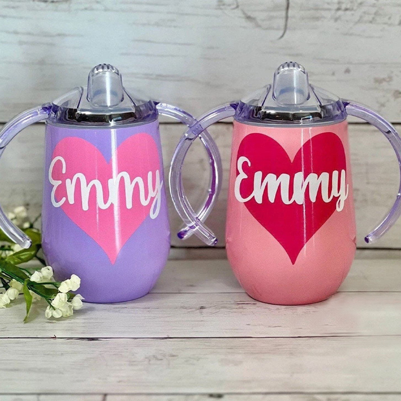 Personalised 10oz Stainless Steel Sippy Cup for Kids  | KidCup01