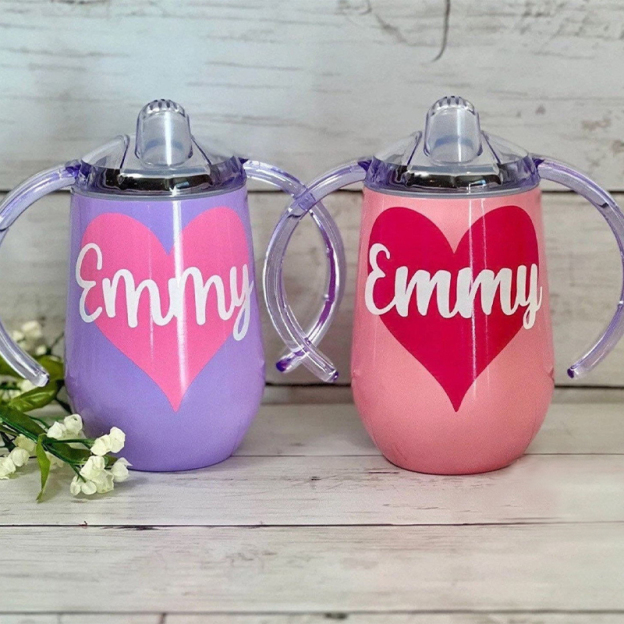 Personalised 10oz Stainless Steel Sippy Cup for Kids  | KidCup01
