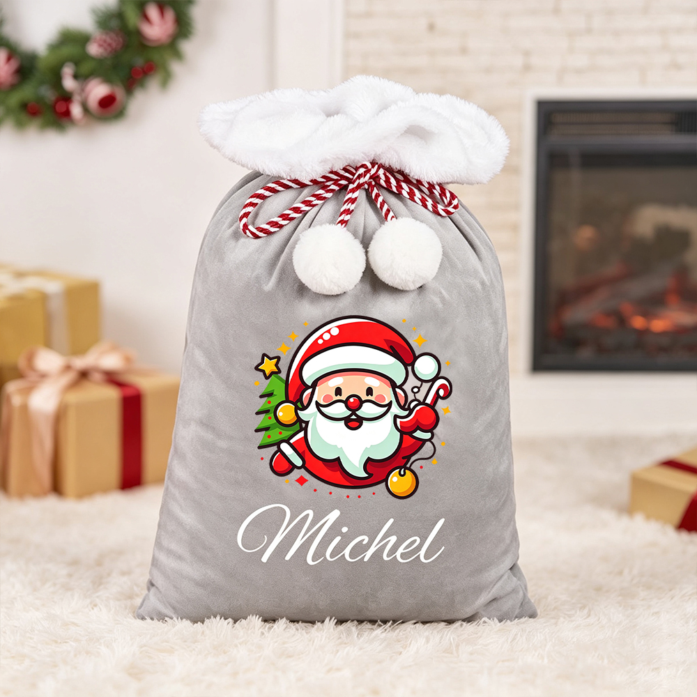 Personalized Christmas Santa Family Sack with Name | MCGift393