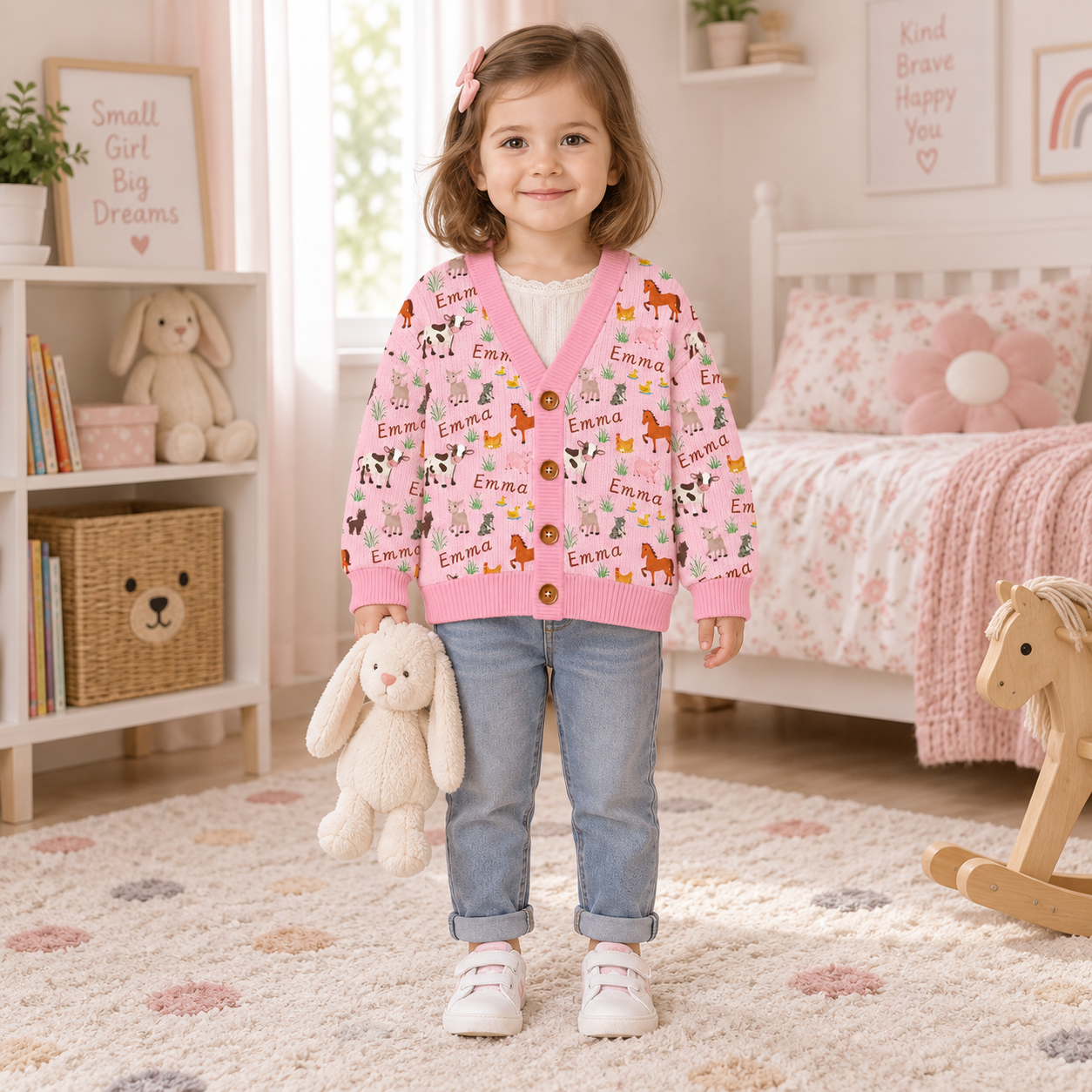 Personalized Lovely Kids Adorable Animals Knit Sweater | CWSweater18