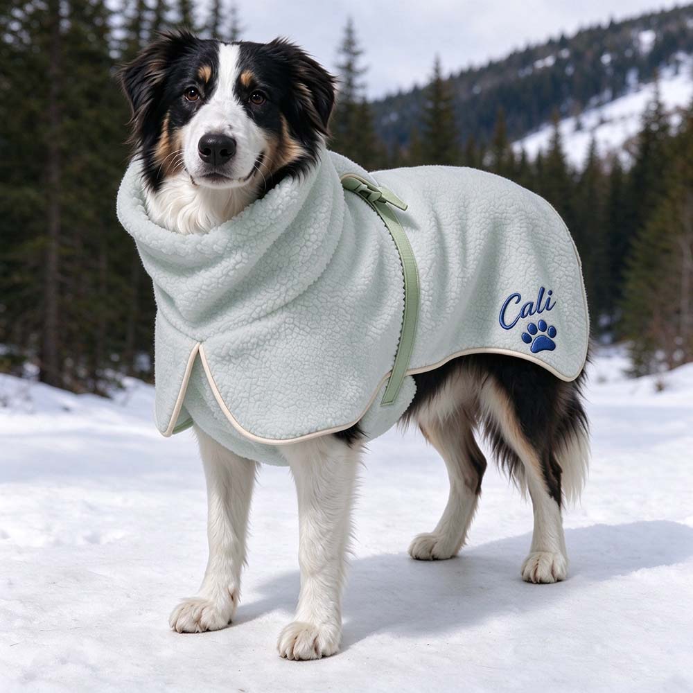 Personalized Embroidered Winter Warm Dogs Fleece Coat | BKPet602