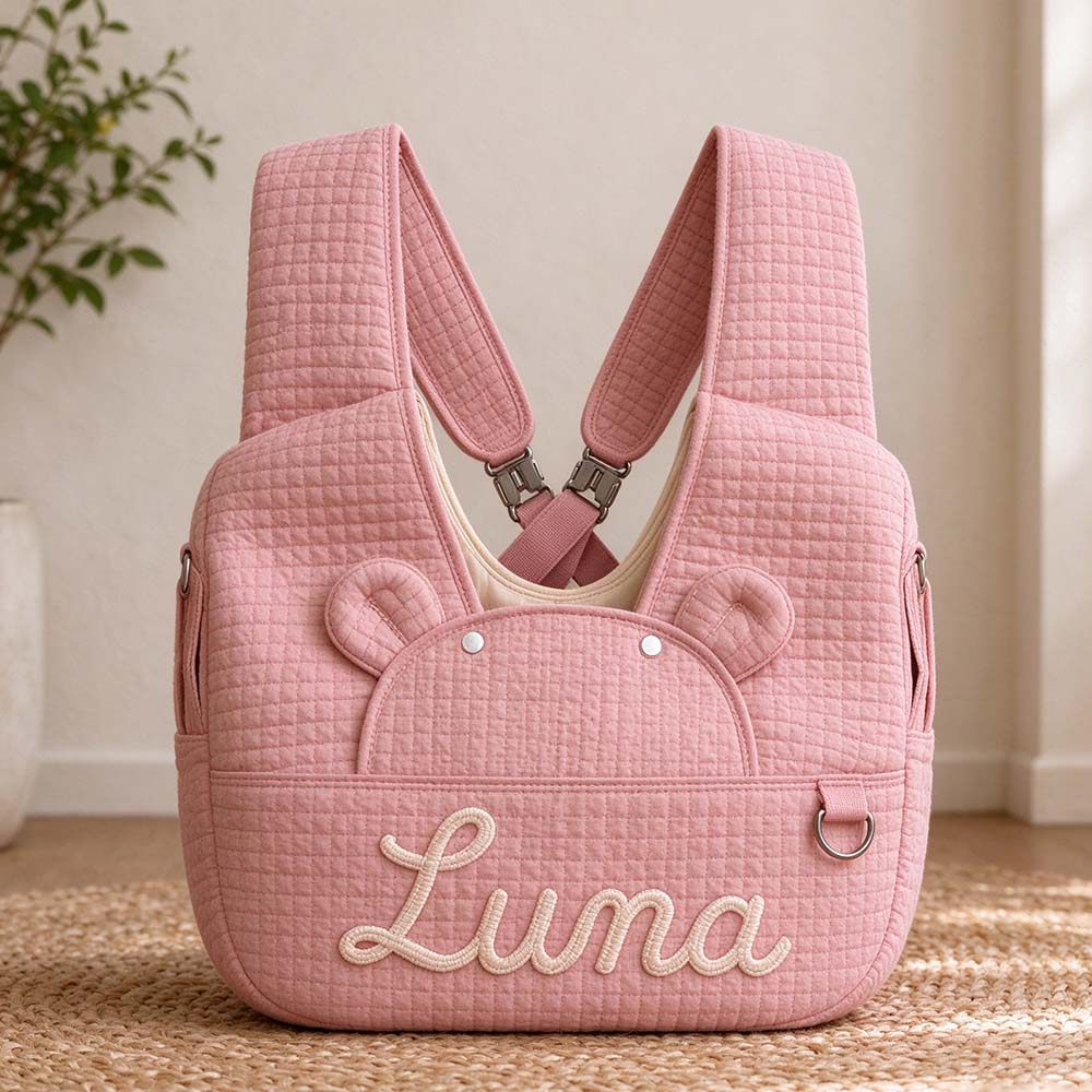 Personalized Hand Embroidered Quilted Pet Carrier Bag | BKPet605