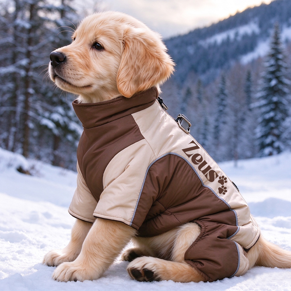 Personalized Pet Winter Warm Windproof Puffer Jacket | BKPet608