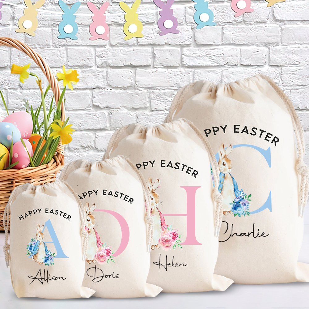 Personalized Name & Initial Easter Gift Sack | CWEaster23