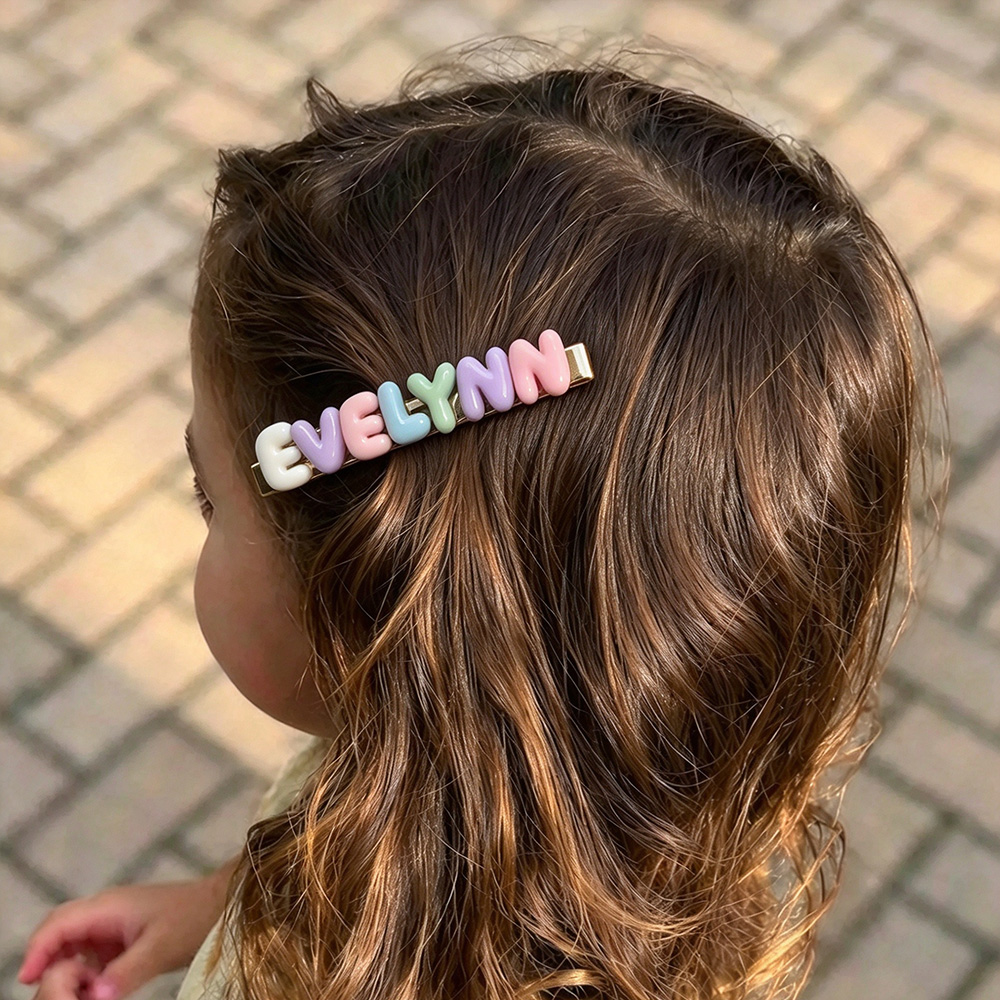 Personalized Girls Lovely Colorful Hair Clip | CWBaby551