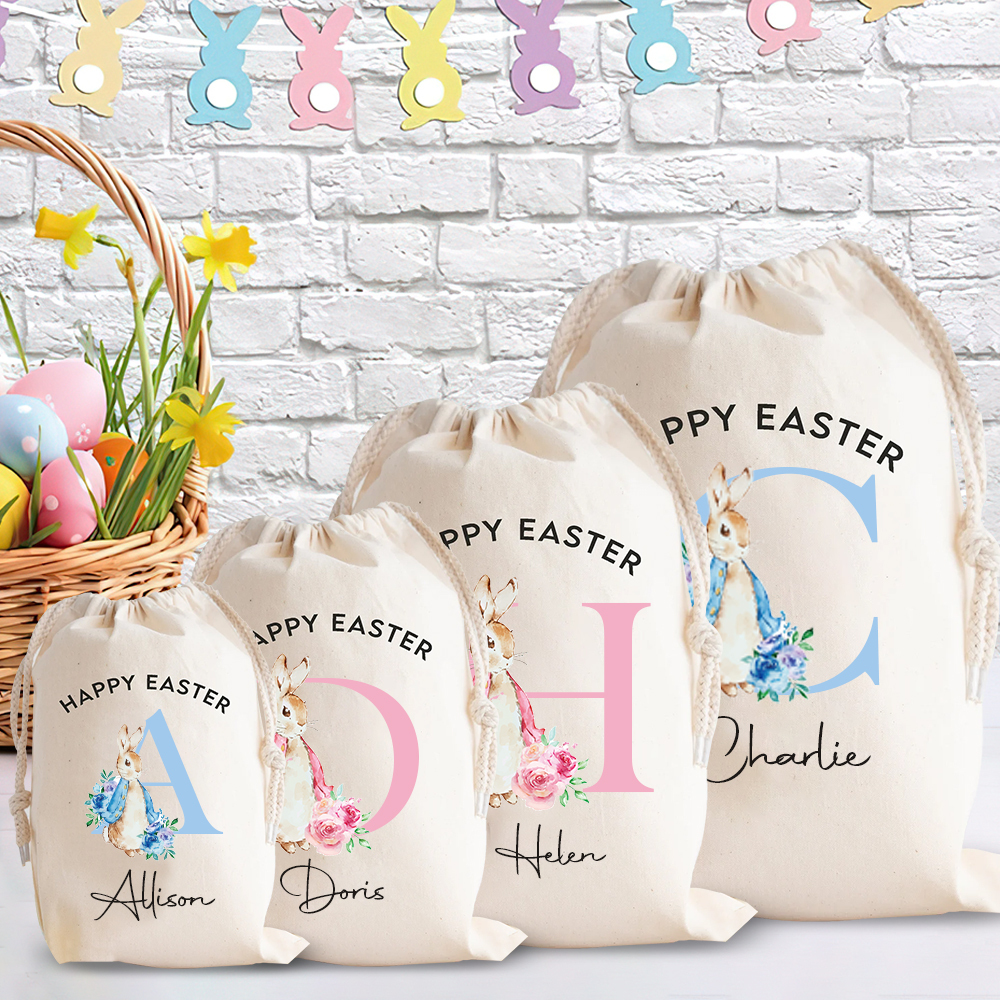 Personalized Name & Initial Easter Gift Sack | CWEaster23