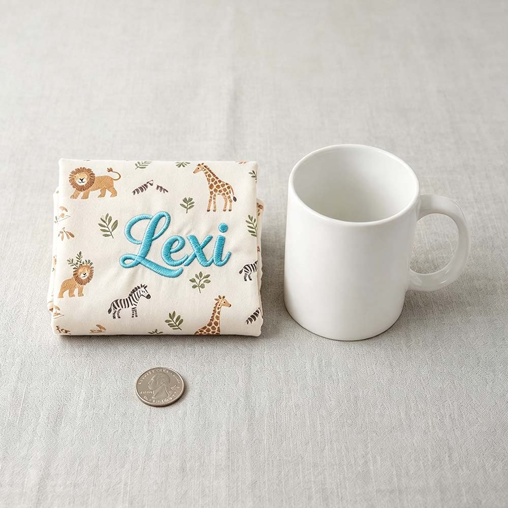Personalized Embroidered Baby Bib Smock With Sleeves Feeding Cover | CWBaby561