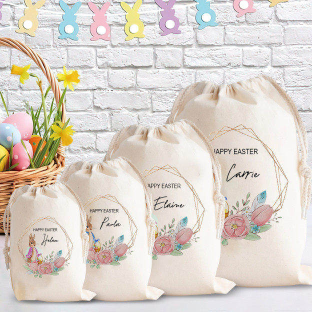 Personalized Name Bunny Easter Gift Sack | CWEaster25