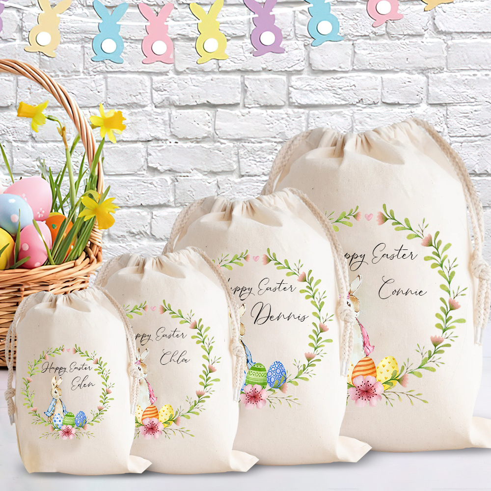 Personalized Name Bunny Easter Gift Sack | CWEaster29