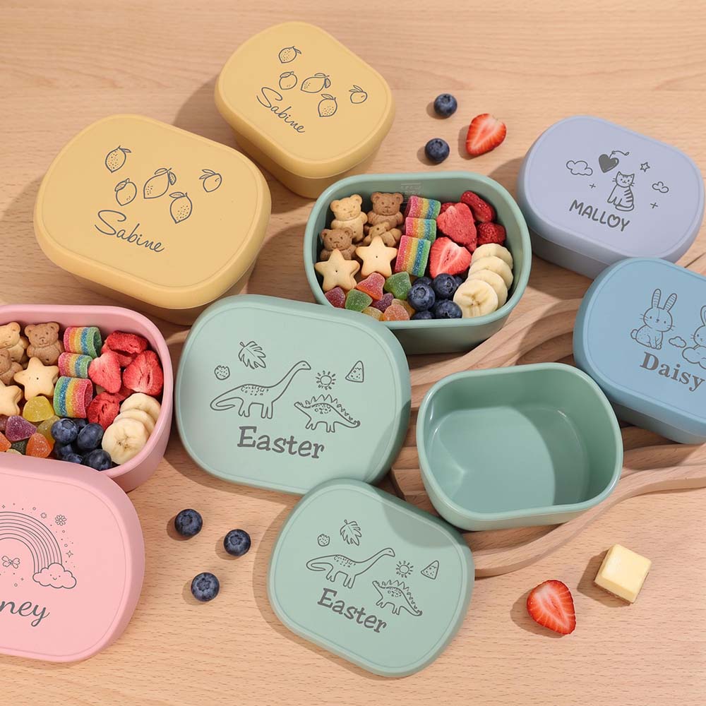 Personalised Cute Design Toddler Silicone Bento Box | CWBaby558
