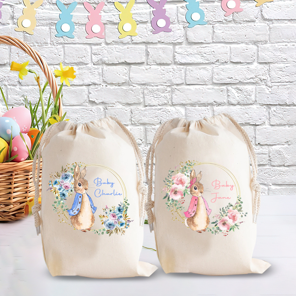 Personalized Name Bunny Easter Gift Sack | CWEaster27