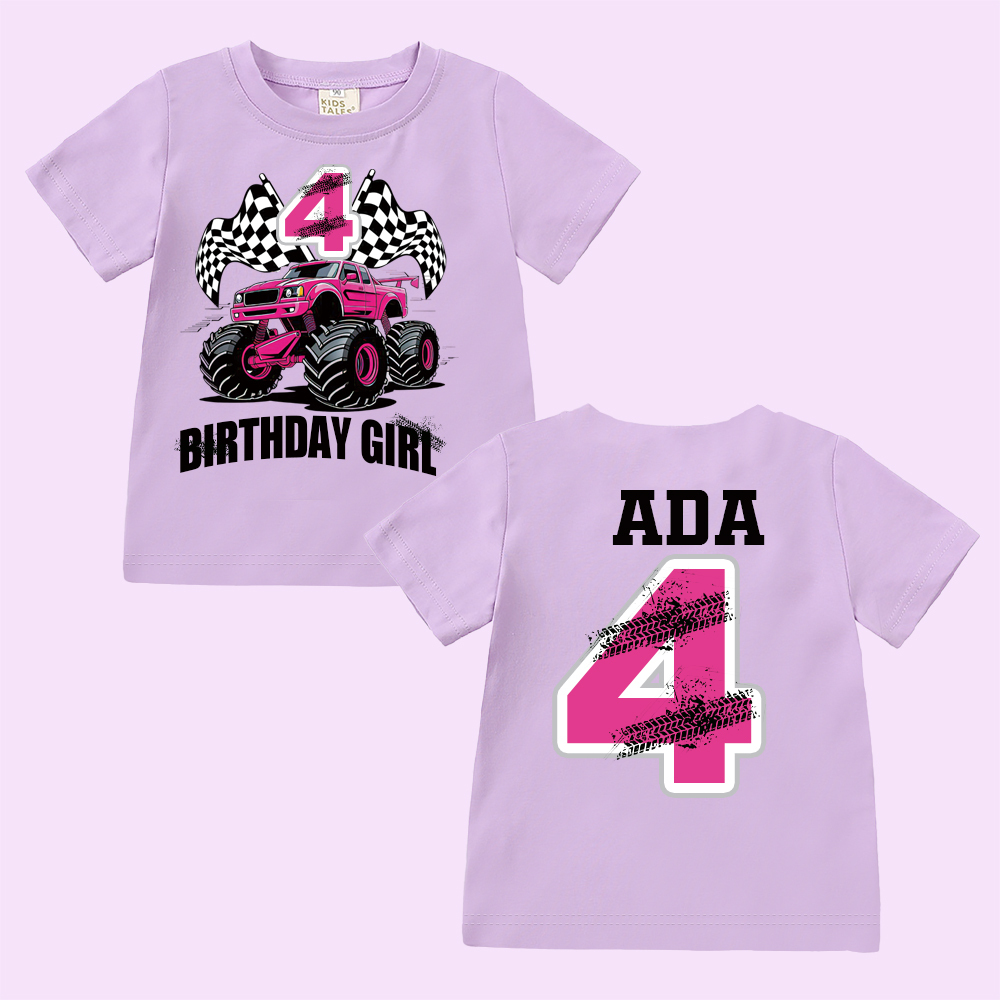 Personalized Monster Truck Name Birthday T-Shirt | inBirth27