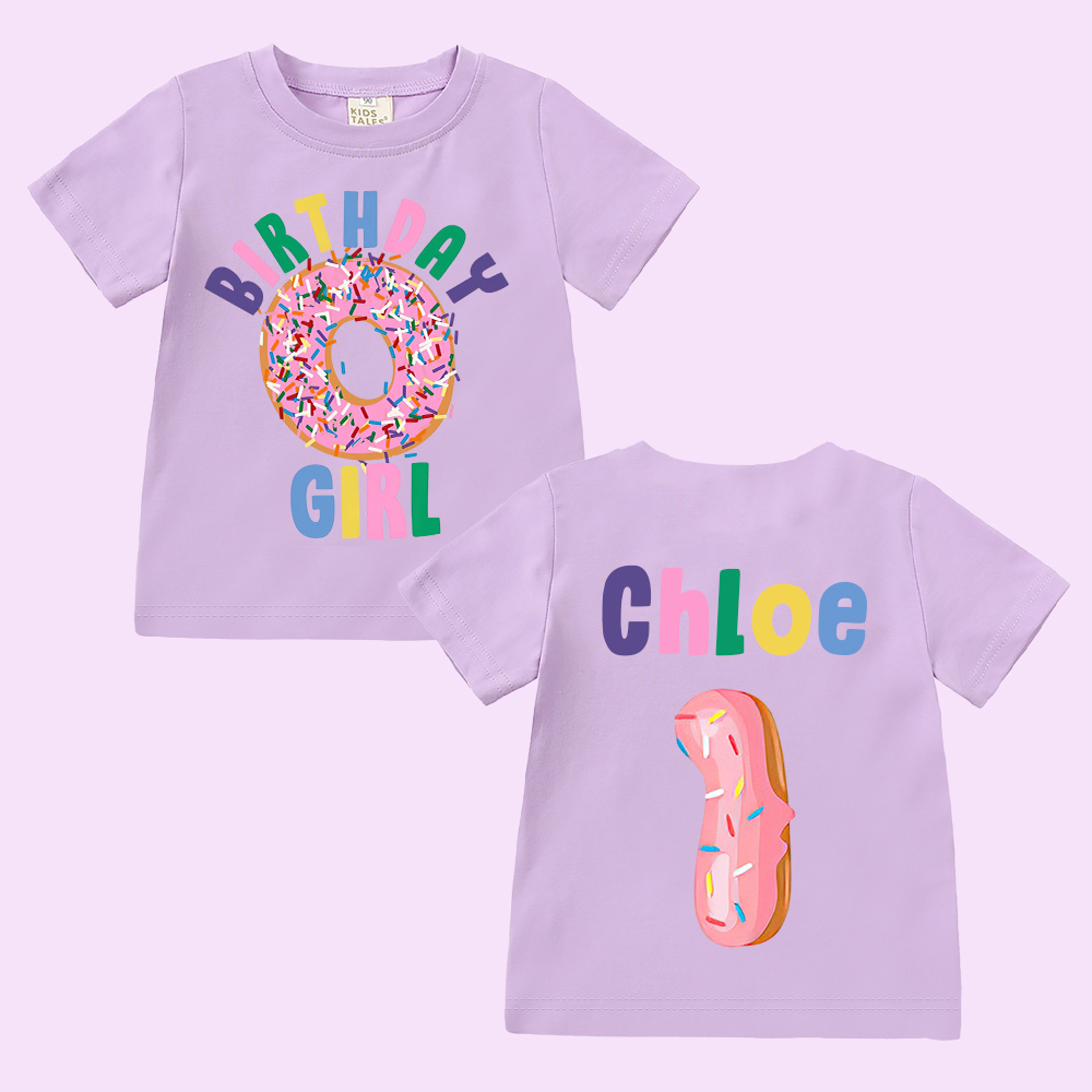 Personalized Donut Sprinkles Theme Birthday T-Shirt | inBirth29