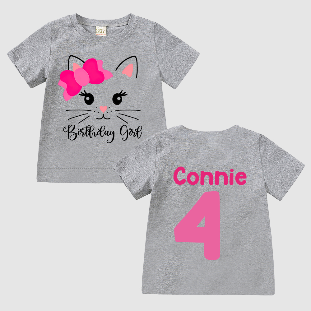 Personalized Cat Theme Kitten Birthday T-Shirt | inBirth32