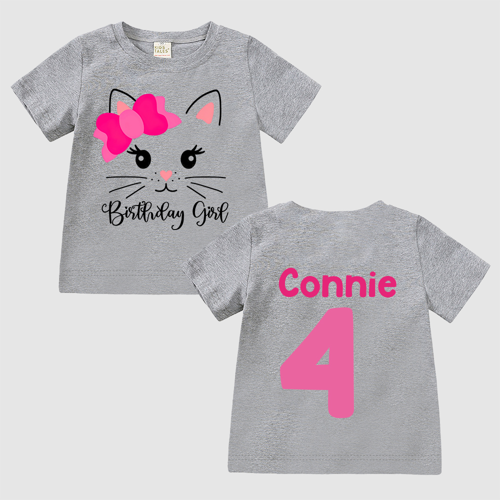 Personalized Cat Theme Kitten Birthday T-Shirt | inBirth32