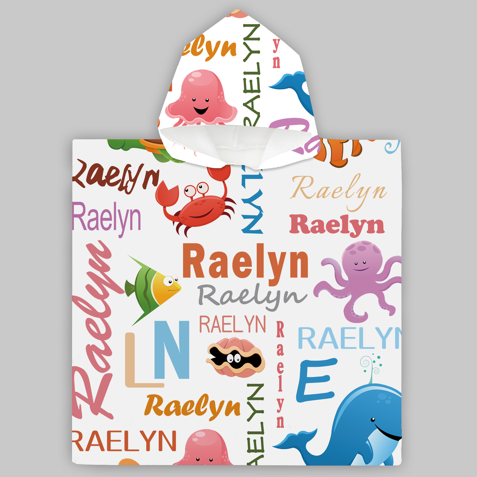 Personalized Hooded Beach Towel for Summer & Beach | CWHTowel14