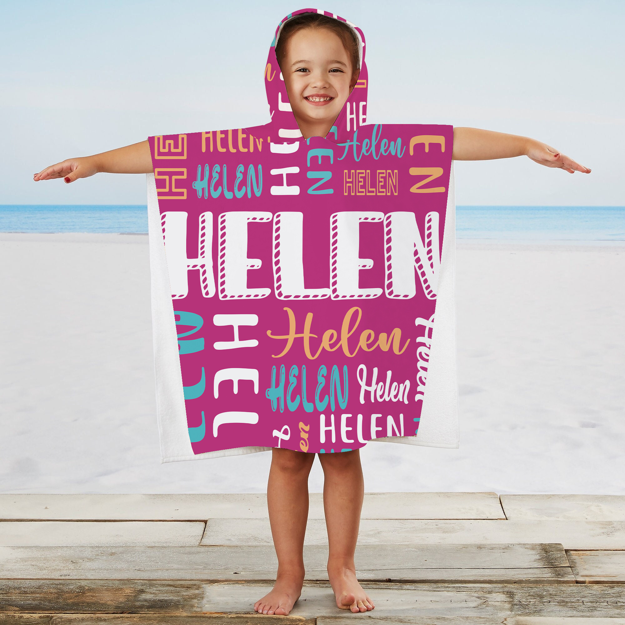 Personalized Hooded Beach Towel for Summer & Beach | CWHTowel22