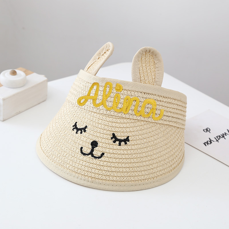 Personalized Hand Embroidery Ears Cute Hat for Comfort & Unique | CWBeach58