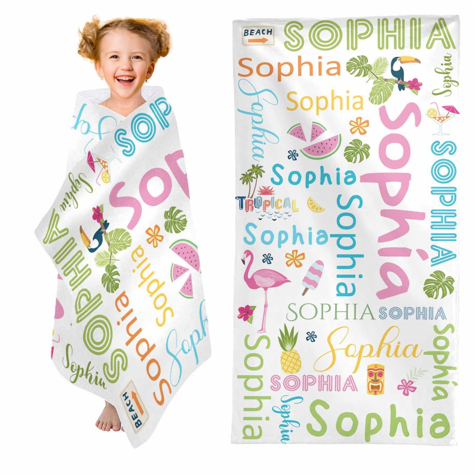 Personalized Lovely Kid Towel for Summer & Beach | CWTowel98