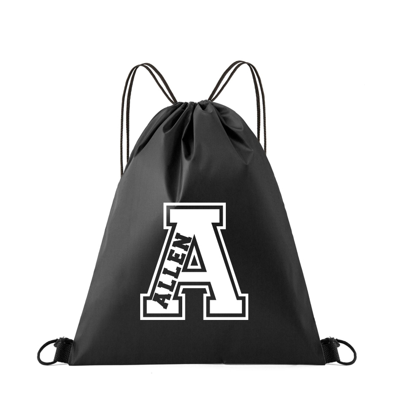 Personalized Initial & Name Beach Drawstring Rucksack Bag | CWBeach70