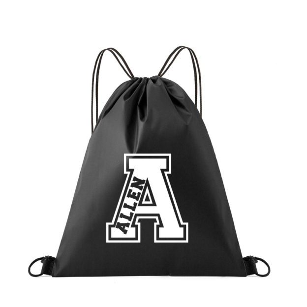 Personalized Initial & Name Beach Drawstring Rucksack Bag | CWBeach70