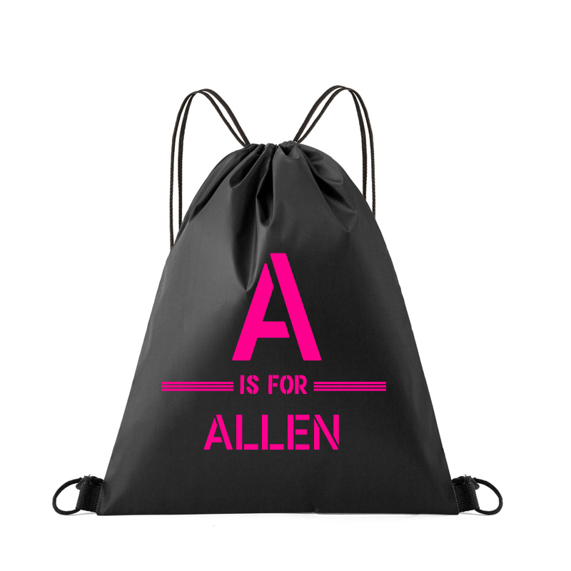 Personalized Initial & Name Beach Drawstring Rucksack Bag | CWBeach71