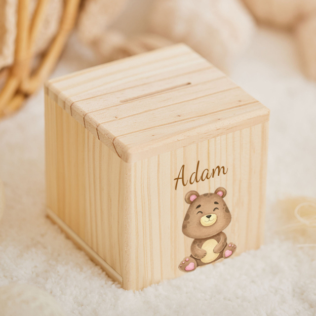 Personalized Kid Cute Animal Wooden Money Boxes