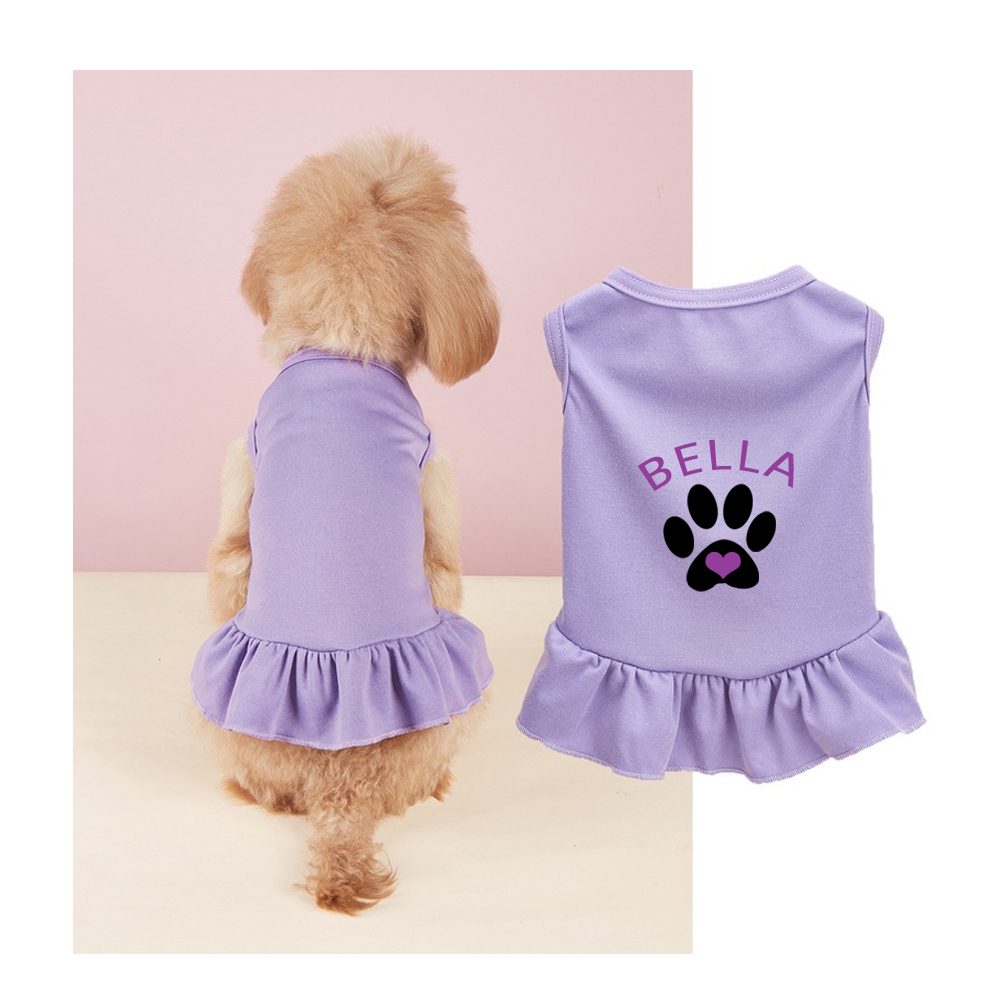 Personalized Soft Puppy Dress with Ruffle | CWPet26