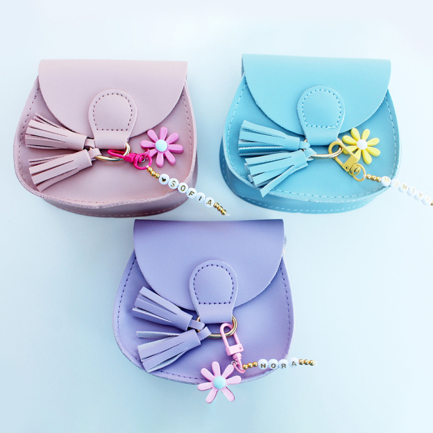Personalized Girls Color Daisy Tassel Purse | CWPack86