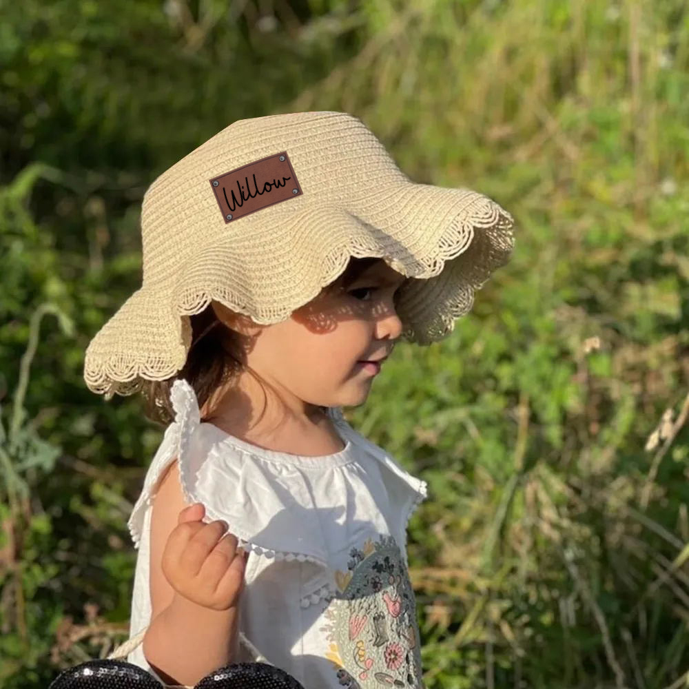 Personalized Lovely Straw Bucket Beach Hats with Matching Purse for Comfort & Unique | CWBeach87