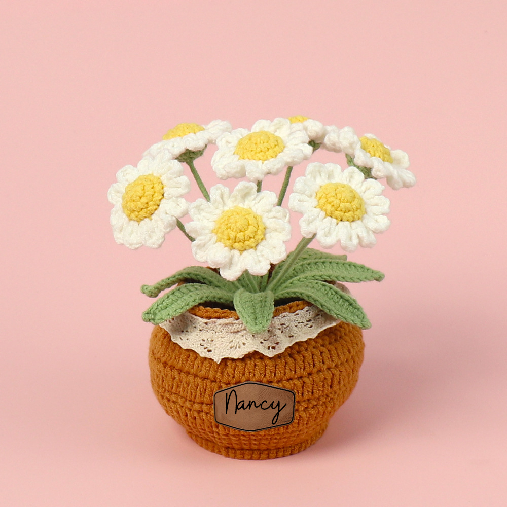 Personalized Crochet Flower in the Pot｜Gift For Mom  | CWMom17