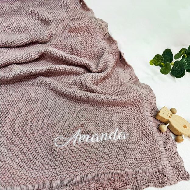 Personalized Embroidered Knit Baby Blanket for Unique Gift | CWBaby51