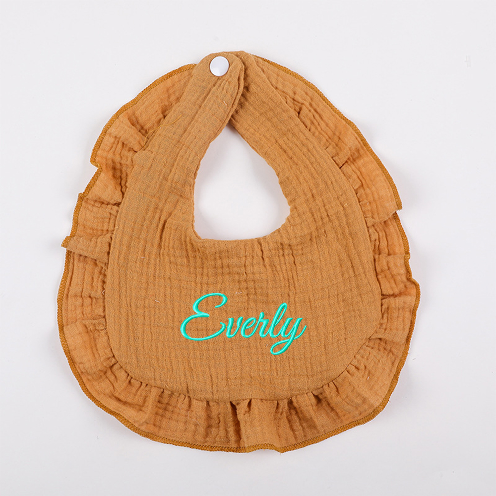 =Personalized Embroidered Baby Cotton Gauze Bibs | CWBaby59