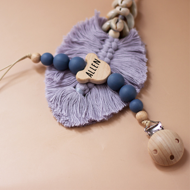 Personalized Baby Pacifier Color Bead Clip | CWBaby63