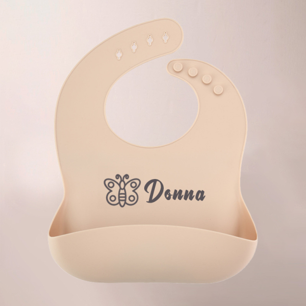 Personalized Name Silicone Ecofriendly Reusable Baby Bib | CWBaby66