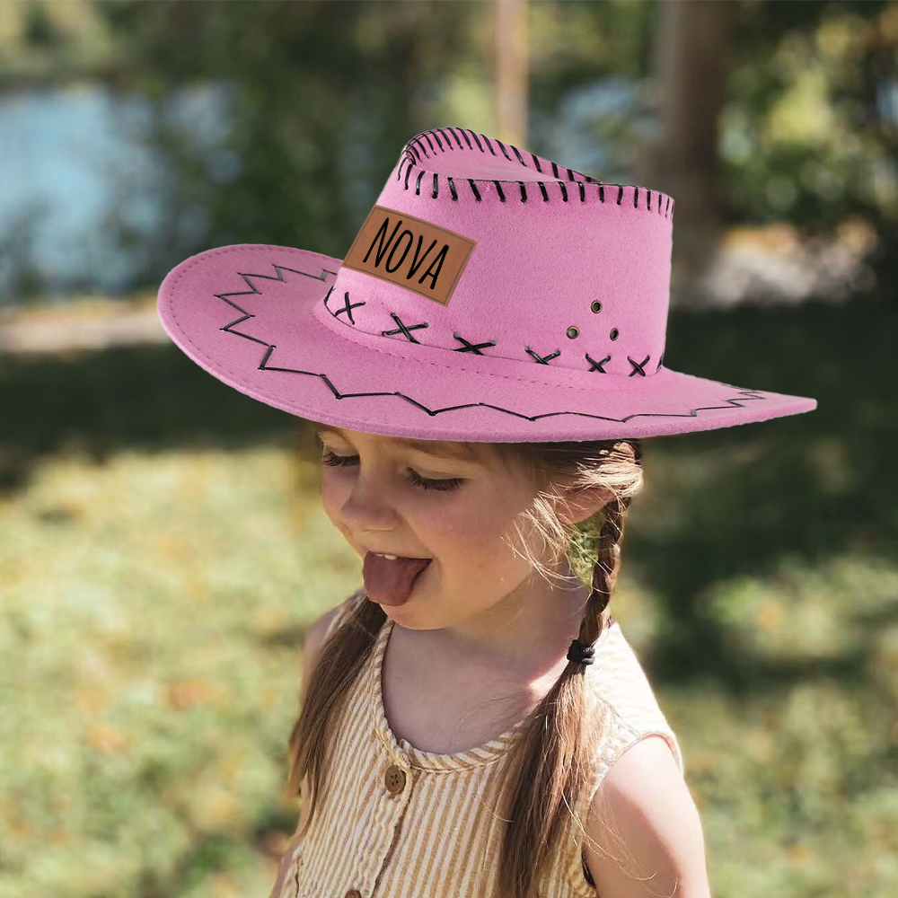 Personalized Leather Patch Cowboy Hat for Comfort & Unique | CWBeach102