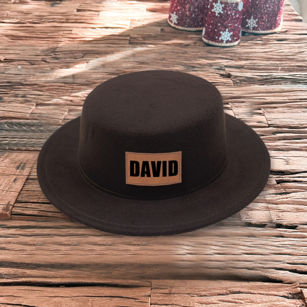Personalized Leather Patch Jazz Hat for Comfort & Unique | CWBeach104