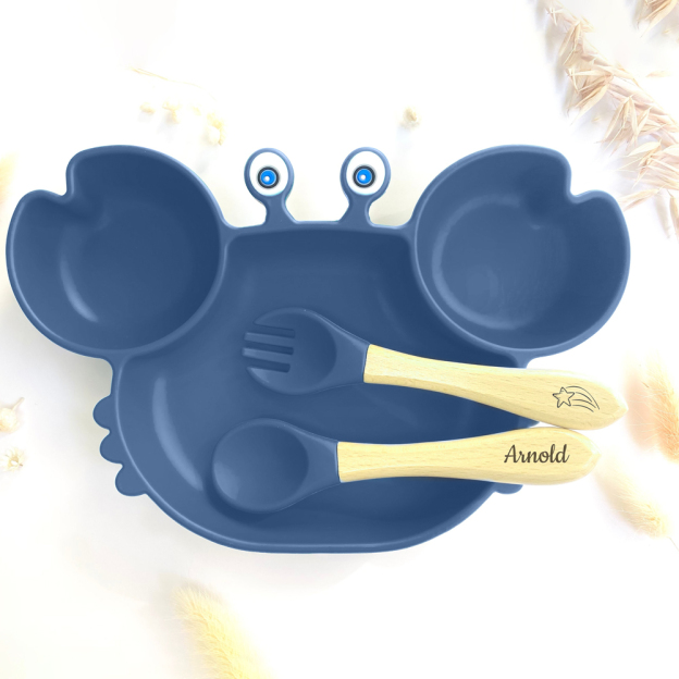 Personalised Baby Silicone Cutlery Set | CWBaby67