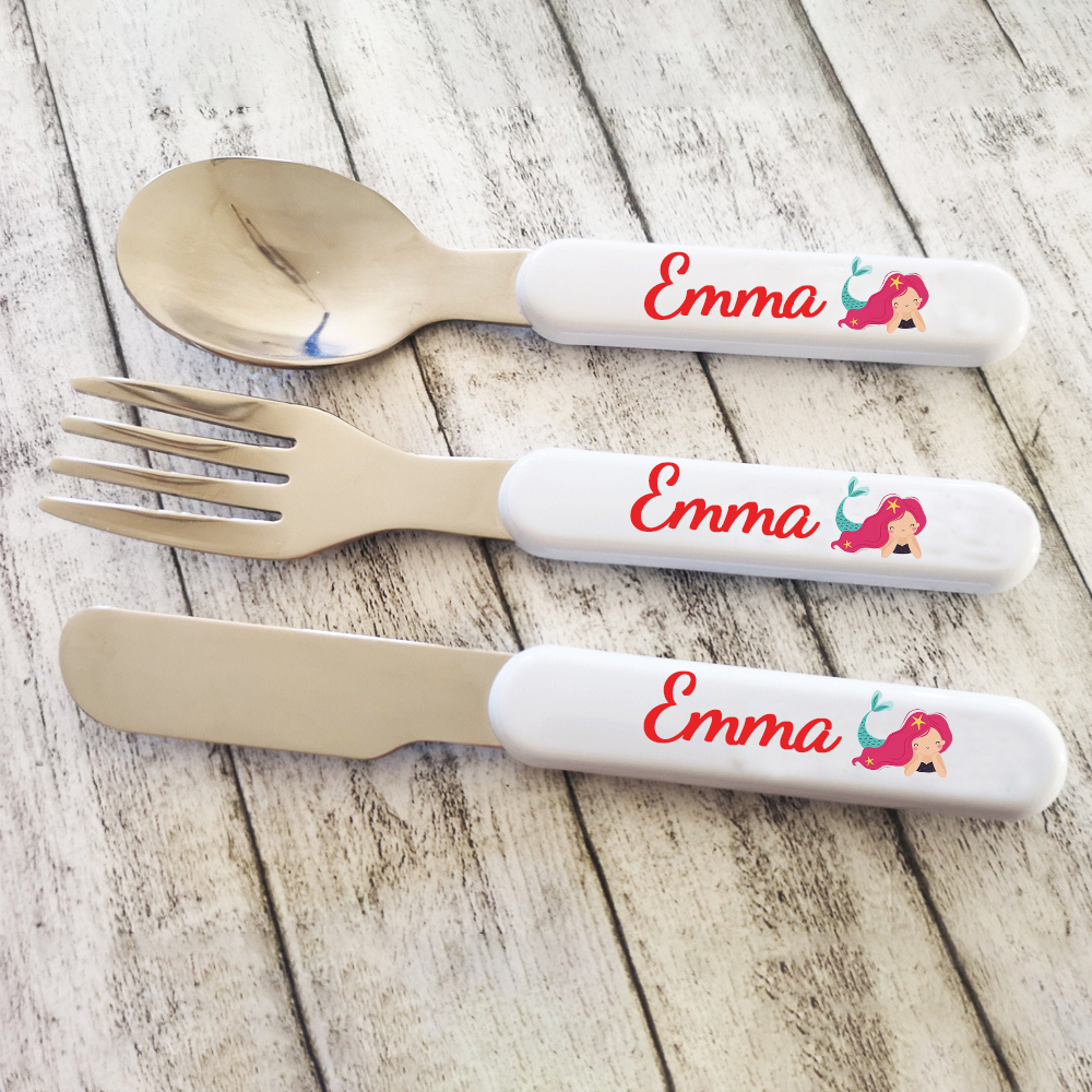 Personalised Kid Utensil Sets-Fork, Knife, Spoon | CWBaby69